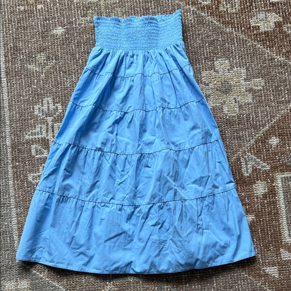 NWT Prada Runway smocked cotton-poplin skirt